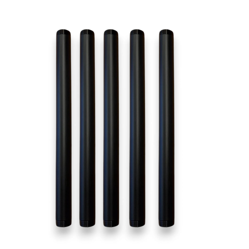 MENETES VÉGŰ CSŐ 35 CM 5 DB-S SZETT(1 COL), FEKETE